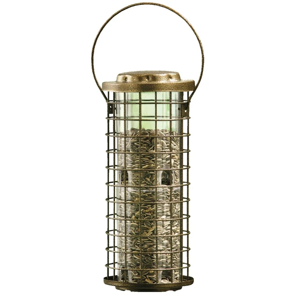 Perky-Pet Squirrel Stumper Gold Metal Cage Bird Feeder 114