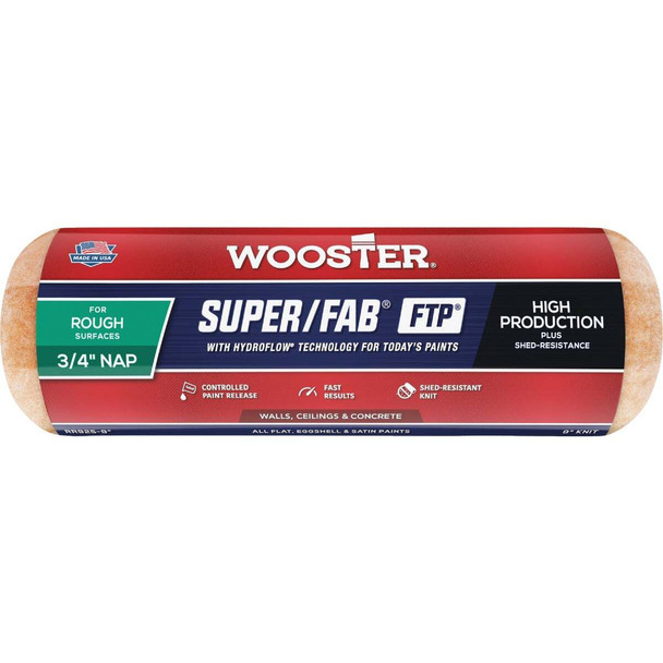 Wooster Super/Fab FTP 9 In. x 3/4 In. Knit Fabric Roller Cover RR925-9