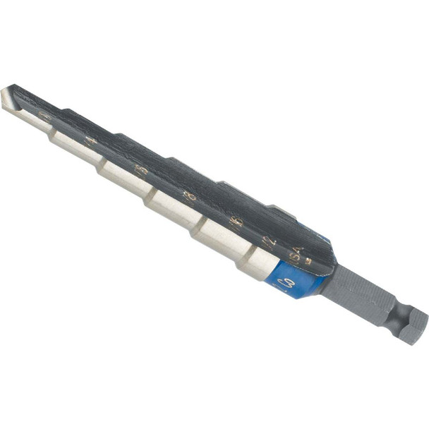 Irwin Unibit 3/16 In. - 1/2 In. #2 Step Drill Bit, 6 Steps 10232