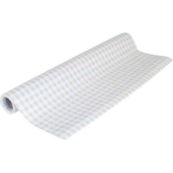 Con-Tact Grip Print 18 In. x 4 Ft. Khaki Non-Adhesive Shelf Liner 04F-C7H34-01