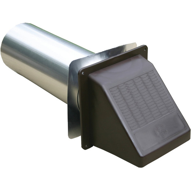 Builder's Best 4 In. Brown Plastic Wide Mouth Dryer Vent Hood 110410