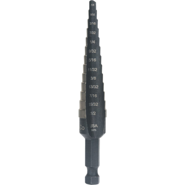 Irwin Unibit 1/8 In. - 1/2 In. #1 Step Drill Bit, 13 Steps 10231