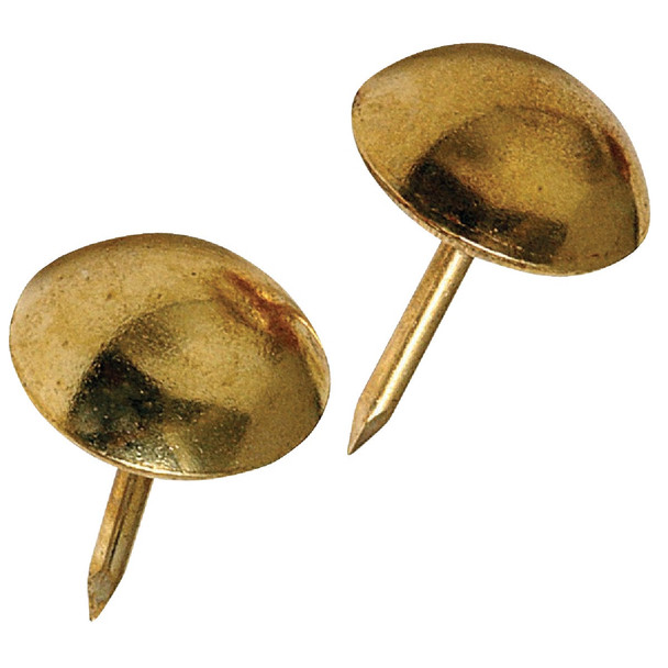 Hillman Fastener Corp Large Round Brass Furniture Nail (25-Count) 122682