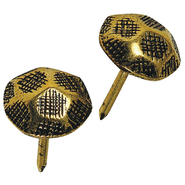 Hillman Fastener Corp Hammer Head Antique Brass Furniture Nail (25-Count) 122680