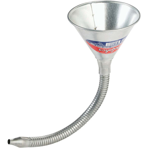 Delphos 1 Qt. Galvanized Steel Transmission Funnel with Flexible Spout 495