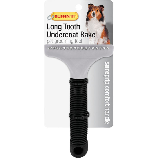 Westminster Pet Ruffin' it Plastic Undercoat Grooming Pet Brush 19724