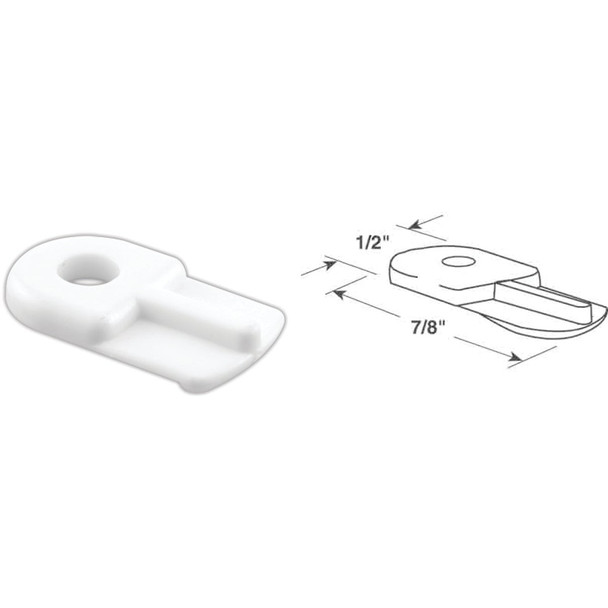 Prime-Line White Turn Button Screen Clip (12-Pack) PL7738