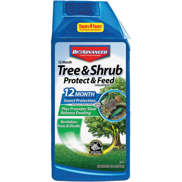 BioAdvanced 32 Oz. Concentrate Tree & Shrub Protect & Feed Insect Killer 701901A