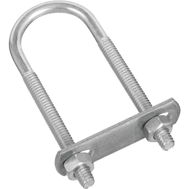 National Hardware 1/4 In. x 1-1/8 In. x 3-1/2 In. Zinc Round U Bolt Pack of 5