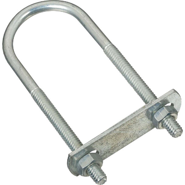 National Hardware 1/4 In. x 1-3/8 In. x 4 In. Zinc Round U Bolt Pack of 5