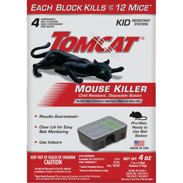 TOMCAT Disposable Bait Station Mouse Killer (4-Pack) 0371610