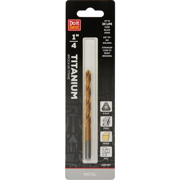 Do it Best 1/4 In. Titanium Drill Bit QJDIB-DB-012