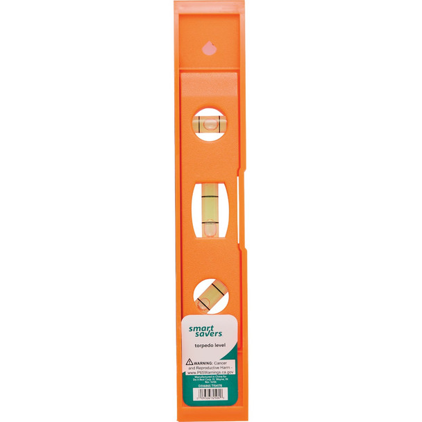 Smart Savers 9 In. Plastic Torpedo Level AR079 Pack of 12