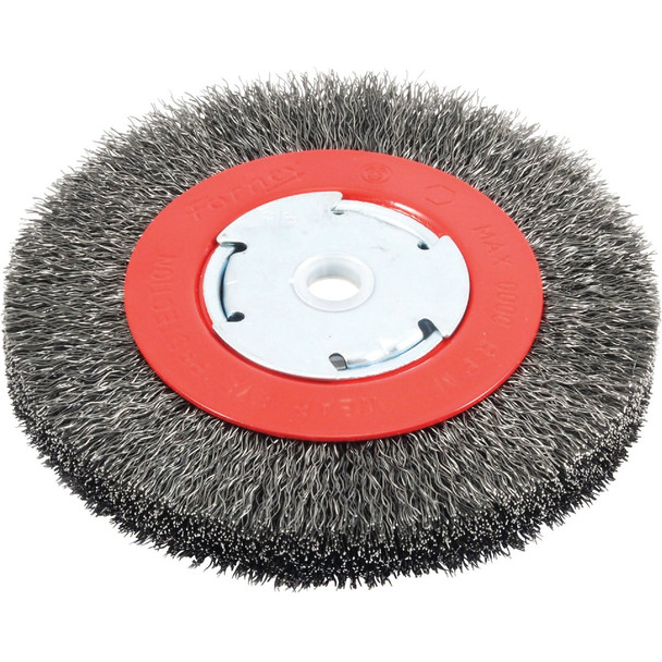 Forney 6 In. Crimped, Coarse .012 In. Bench Grinder Wire Wheel 72750