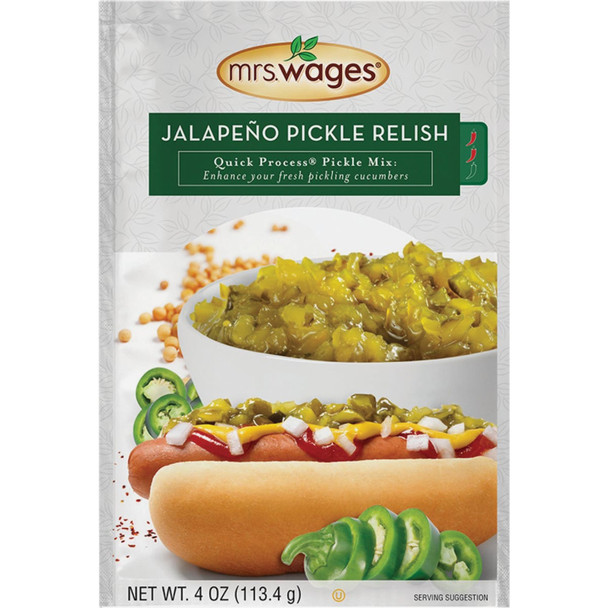 Mrs. Wages Quick Process 4 Oz. Jalapeno Pickle Relish Pickling Mix W665-J7425