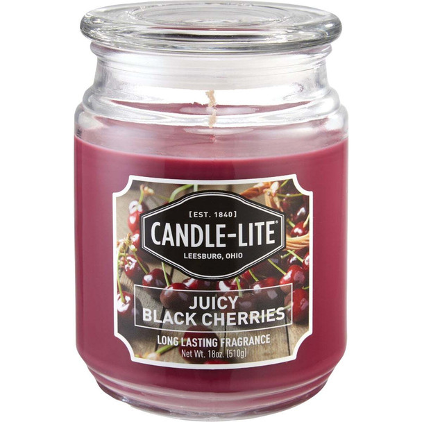 Candle-Lite Everyday 18 Oz. Juicy Black Cherries Jar Candle 3297565
