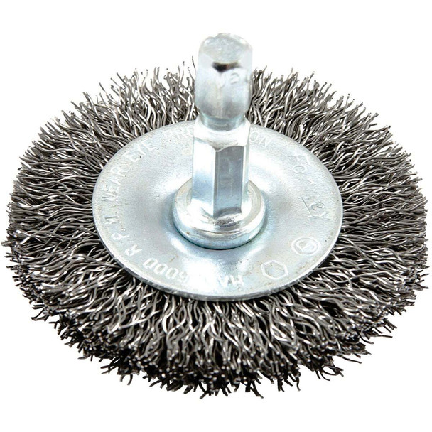 Forney 2 In. Hex Crimped, Coarse Drill-Mounted Wire Wheel 72727