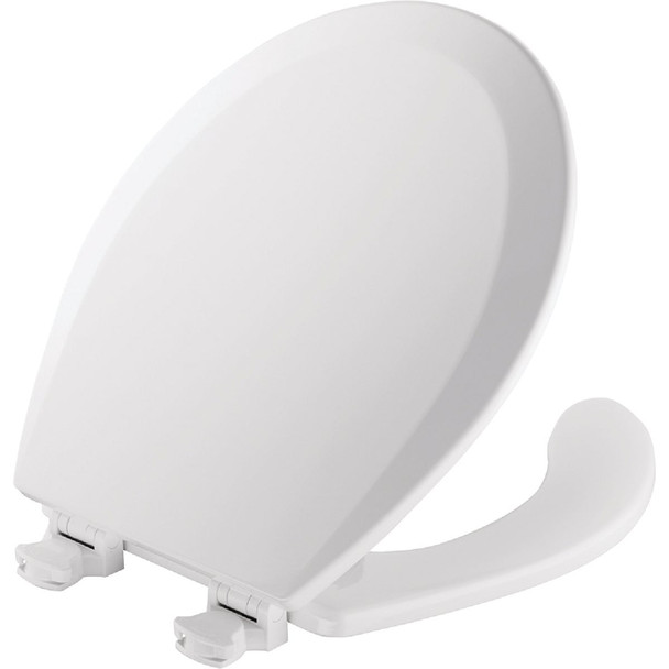 Bemis Mayfair Round Open Front White Toilet Seat with Cover 440EC000