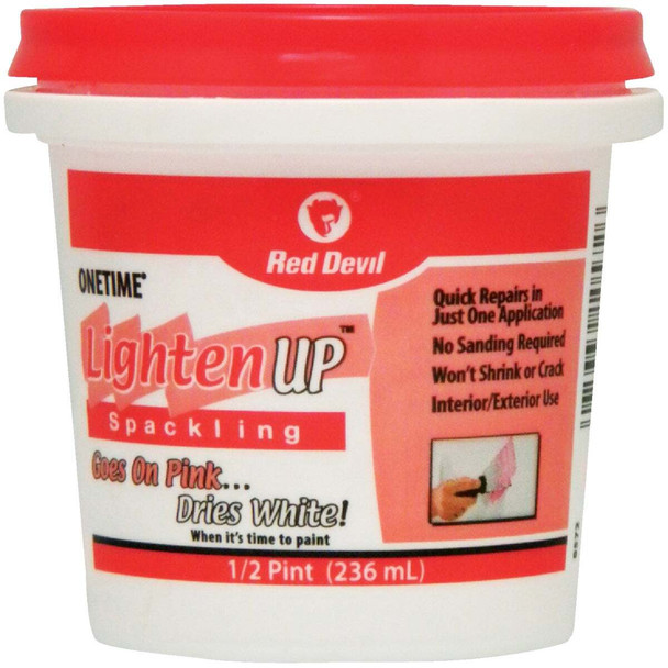 Red Devil Onetime 1/2 Pt. Lightweight Latex Lighten Up Spackling 0572