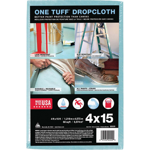 Trimaco One Tuff 4 Ft. x 15 Ft. Professional Grade Drop Cloth 90099