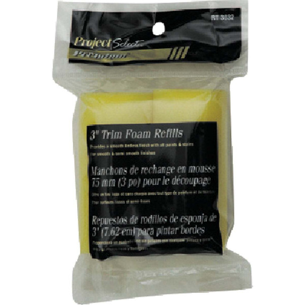 Linzer Project Select  3 In. x 1/4 In. Trim Foam Roller Cover (2-Pack) RT 3032