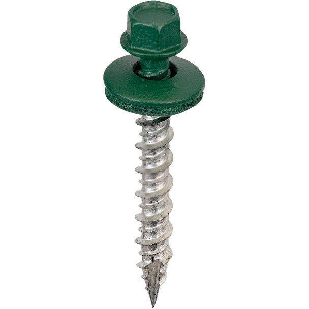 Acorn International 1-1/2 In. Washered Green Metal To Wood Screw (250-Count)