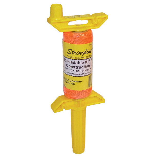 Stringliner PRO135 Ft. Fluorescent Orange Twisted Nylon Mason Line Reel 25006