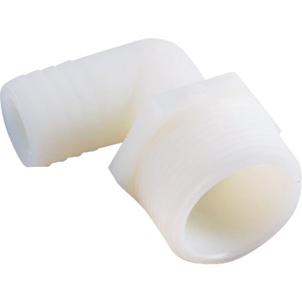 Anderson Metals 5/8 In. Barb x 1/2 In. MPT 90 Deg. Nylon Elbow Pack of 5