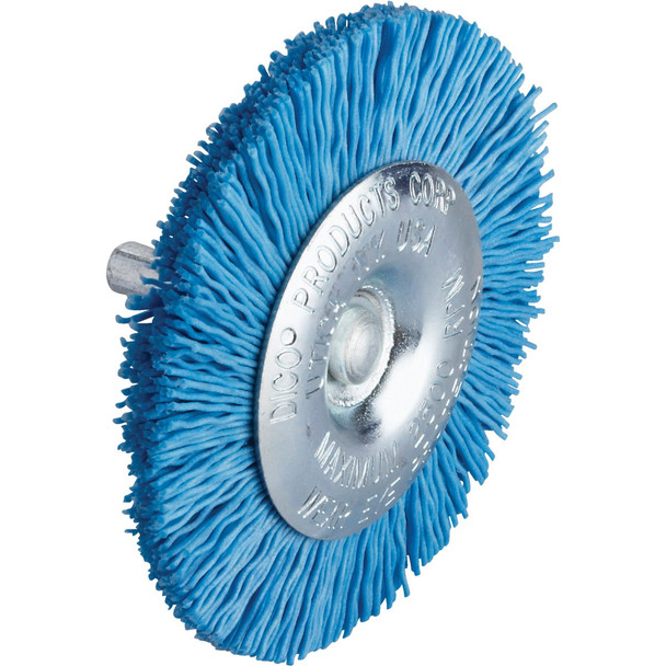 Dico Nyalox 3 In. Blue Fine Drill-Mounted Brush 7200018