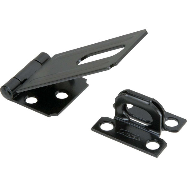 National Hardware 3-1/4 In. Black Non-Swivel Safety Hasp N305-953