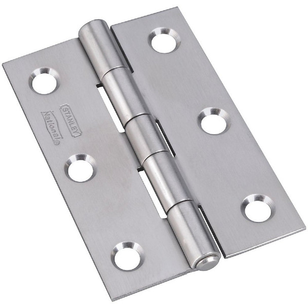 National Hardware 3 In. Stainless Steel Narrow Tight-Pin Hinge (2-Pack) N348-995