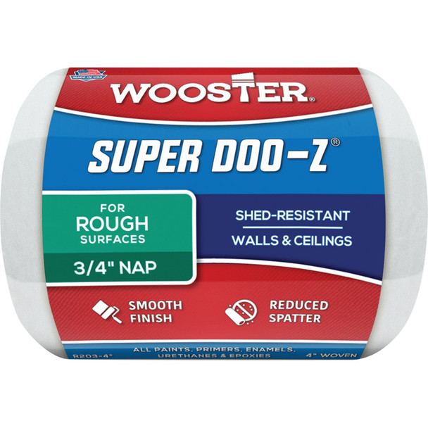 Wooster Super Doo-Z 4 In. x 3/4 In. Woven Fabric Roller Cover R203-4