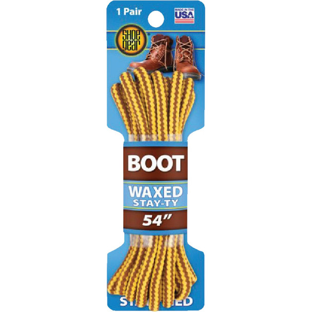 Shoe Gear Waxed 54 In. Round Boot Laces 311-04