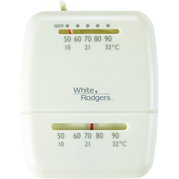 White Rodgers 24V Off-White Mechanical Thermostat M100