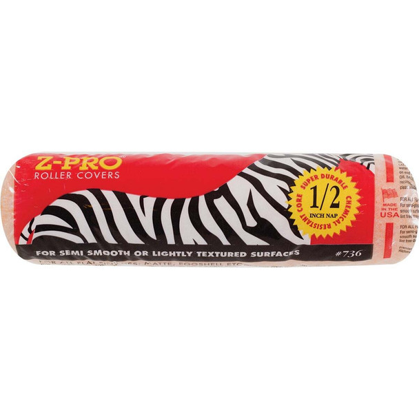 Premier Z-Pro Zebra 9 In. x 1/2 In. Knit Fabric Roller Cover 736