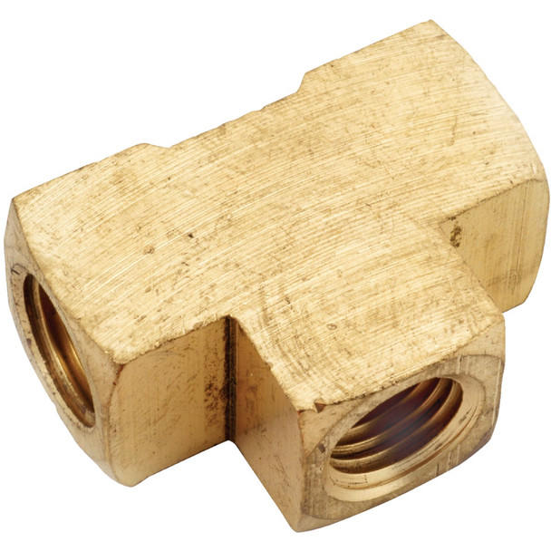 Anderson Metals 3/8 In. Yellow Brass Tee 756101-06