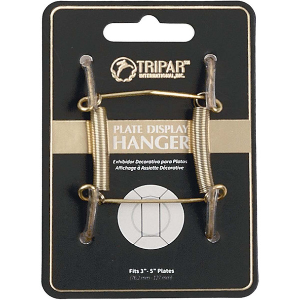 Tripar 3 In. to 5 In. Brass Wire Plate Hanger, 2 Lb. Weight Capacity 23-1303