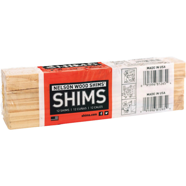 Nelson Wood Shims 8 In. L Wood Shim (12-Count) PSH8/12/36/75 Pack of 36