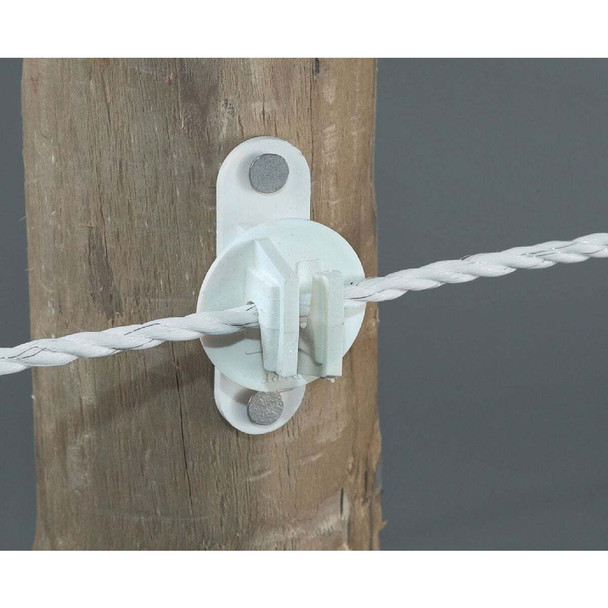 Dare Nail-On White Polyethylene Electric Fence Insulator (25-Pack) SNUG-HTW
