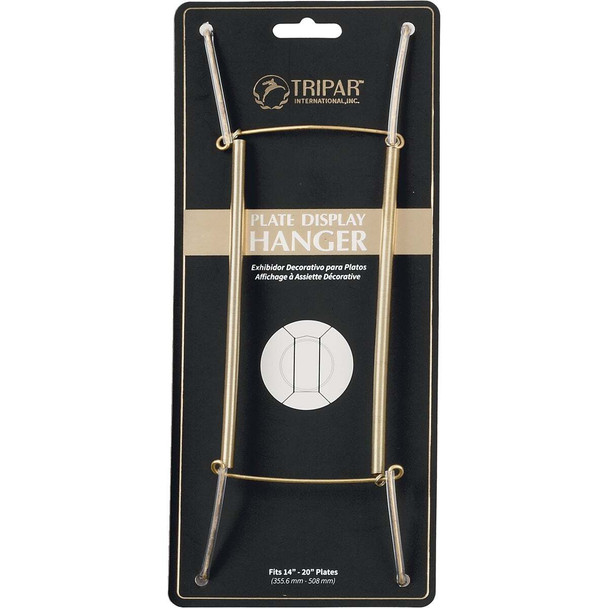 Tripar 14 In. to 20 In. Brass Wire Plate Hanger, 2 Lb. Weight Capacity 23-1311