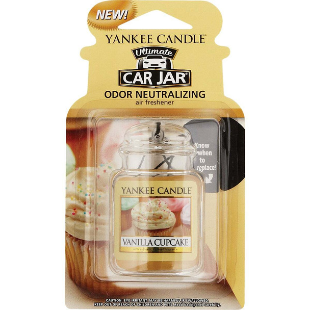 Yankee Candle Car Jar Ultimate Car Air Freshener, Vanilla Cupcake NW1220923