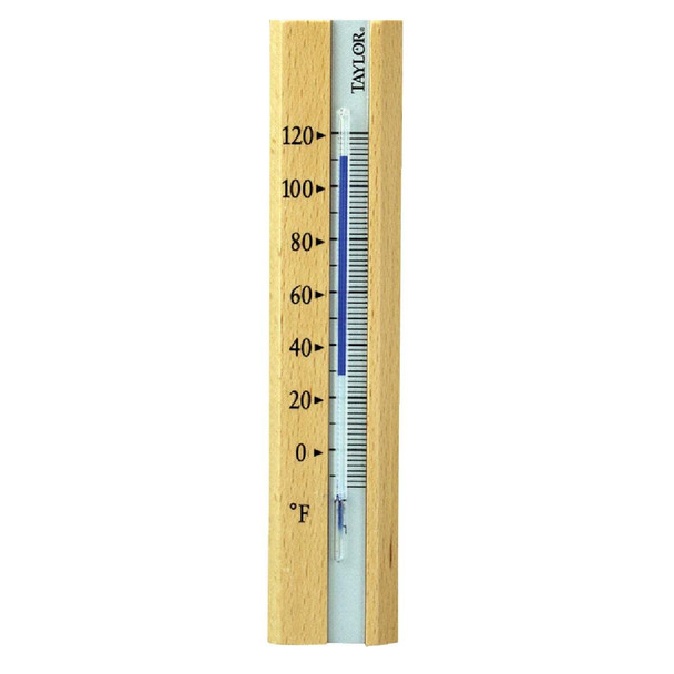 Taylor Fahrenheit -20 to 120 Brown Wood Indoor Window Thermometer 5141