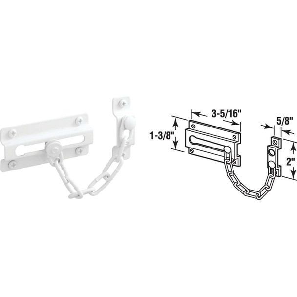 Defender Security White Chain Door Lock U 9852