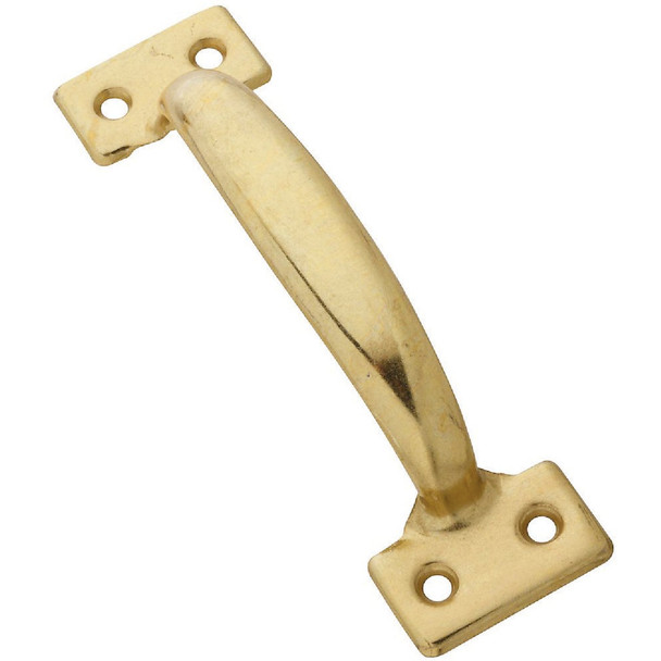 National Hardware 6-1/2 In. Brass Utility Door Pull N116-764