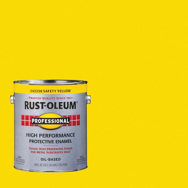 Rust-Oleum Gloss VOC for SCAQMD Professional Enamel, Yellow, 1 Gal. 242258