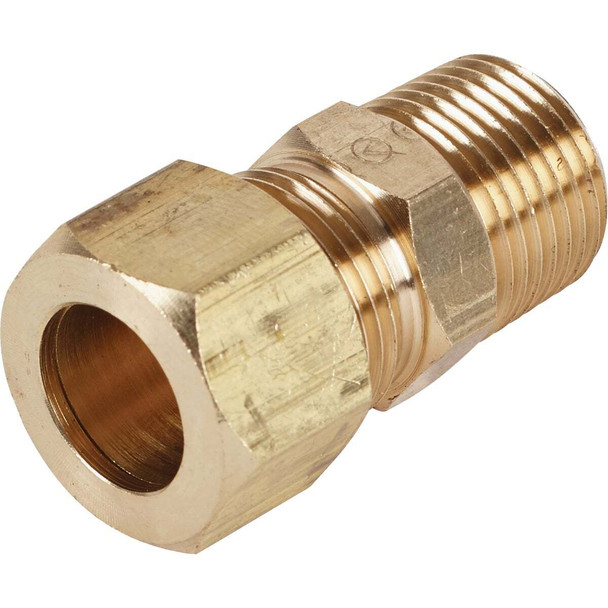 Do it 1/2 In. x 3/8 In. Brass Male Union Compression Adapter 458374