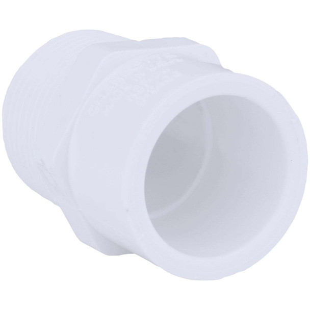 Charlotte Pipe 3/4 In. x 1/2 In. Schedule 40 Male PVC Adapter PVC 02110  0600HA