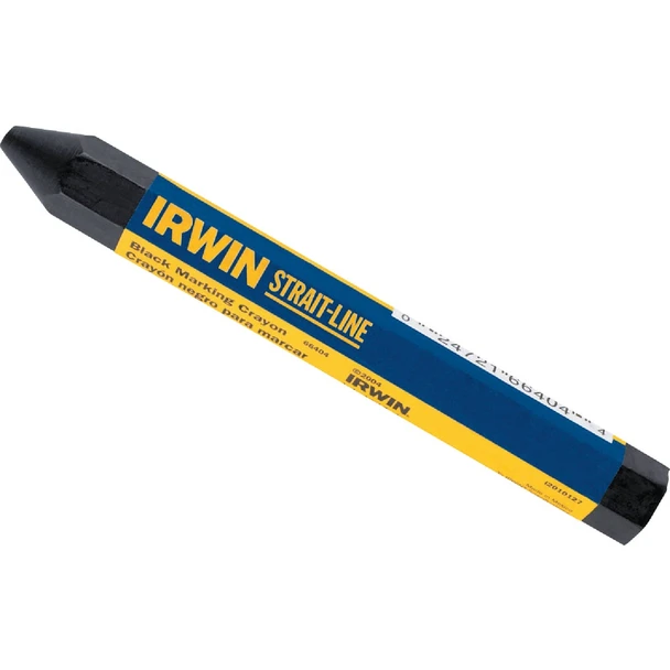 Irwin Strait-Line Black Lumber Crayon 66404 Pack of 12