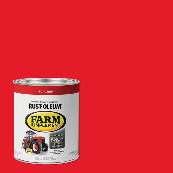 Rust-Oleum 1 Quart Ford Red Gloss Farm & Implement Enamel 280155