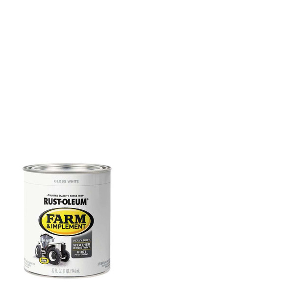 Rust-Oleum 1 Quart White Gloss Farm & Implement Enamel 280105